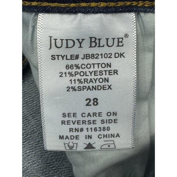 Judy Blue Women's Relaxed Fit Skinny Stretch Denim Jeans - Size 28 (28x26) - Picture 6 of 6